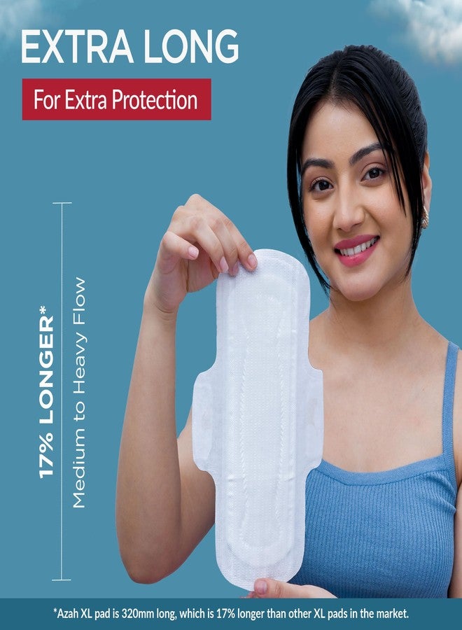 AZAH Sanitary Pads for Women XL [Pack of 15] 100% Rash-Free sanitary napkins | 3x More Absorption, Cottony Soft and Dry Top Cover for heavy Flow | Toxin Free, Locks Odour, Leak-Proof - Image 5